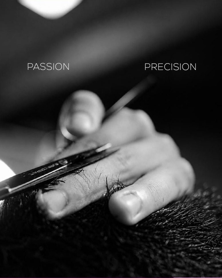 Scissors mid-cut, close up