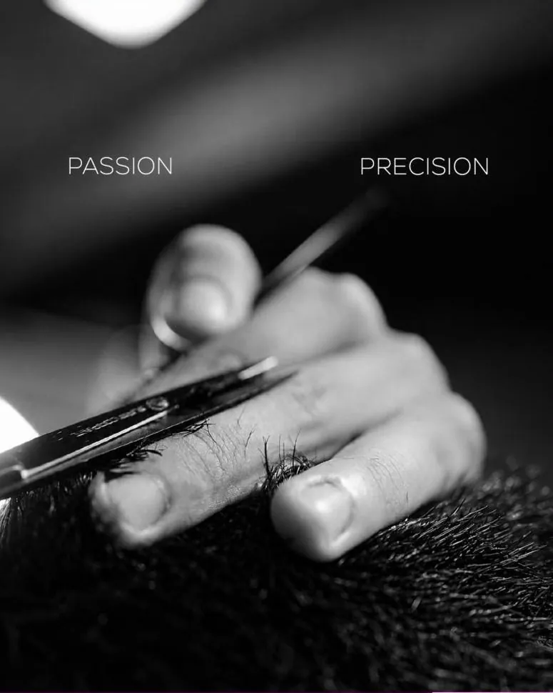 Scissors mid-cut, close up