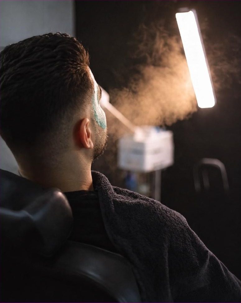 Finishing a cut under warm backlight